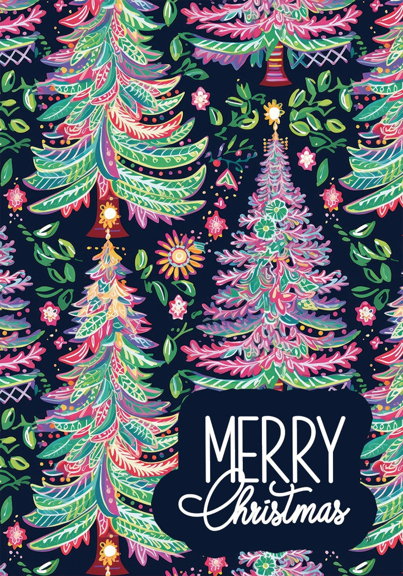 Retro Trees Garden Flag