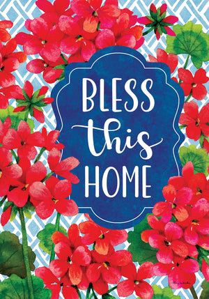 Blessed Geraniums Garden Flag