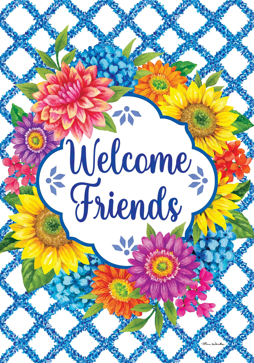 Floral Vines Garden Flag