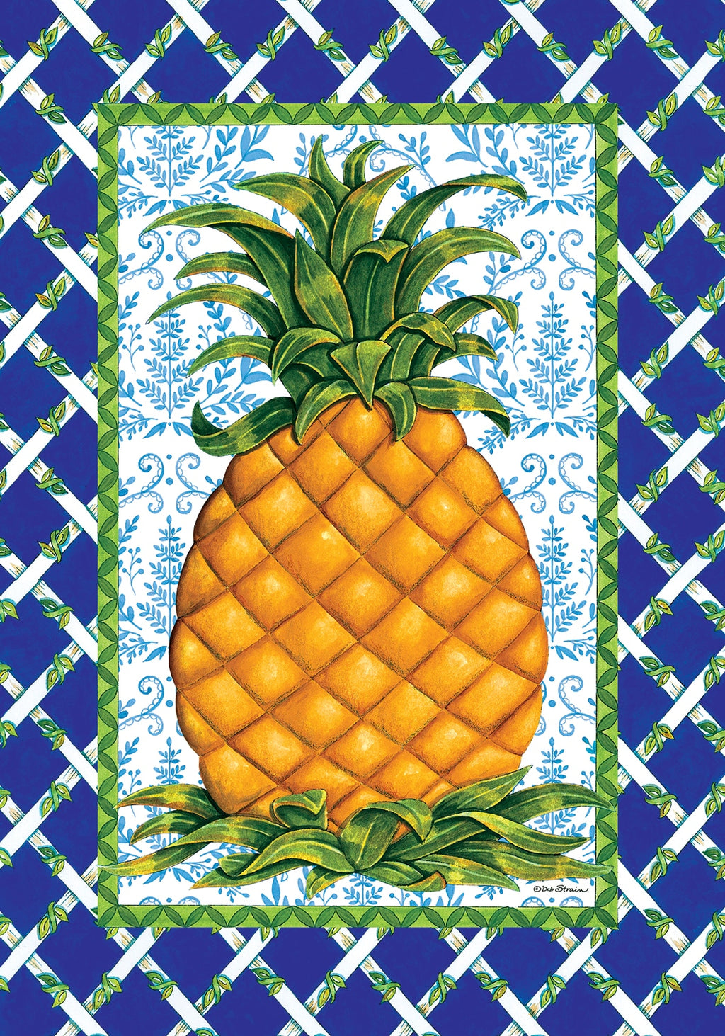 Elegant Pineapple Garden Flag