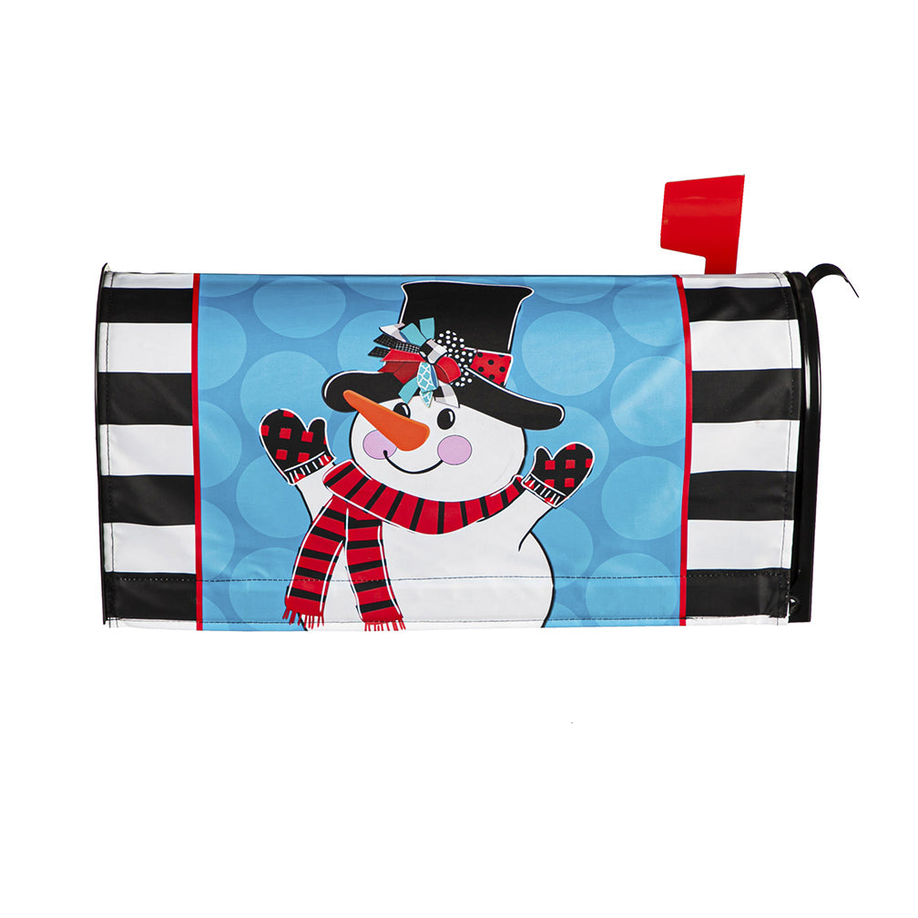 Patterned Snowman Mailbox Cover