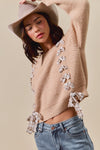 Sweet on Plaid Lace Up Sweater