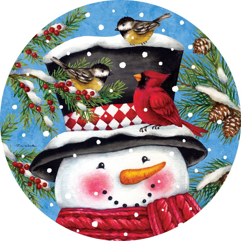 Snowman & Birds Accent Magnet