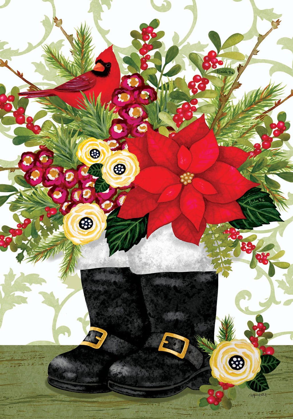 Santa Boots Garden Flag