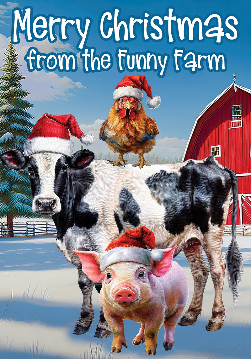 Funny Farm Garden Flag