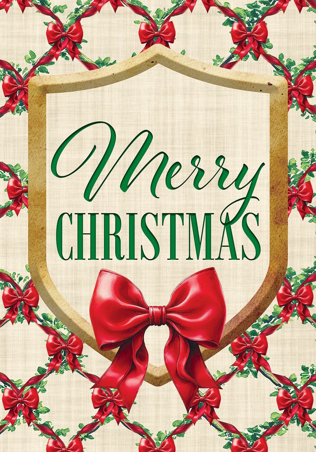 Christmas Bows Garden Flag