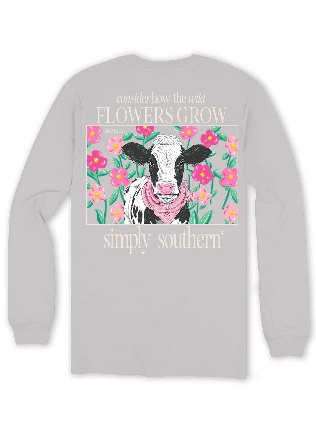 Cow Long Sleeve Simply Southern Tee