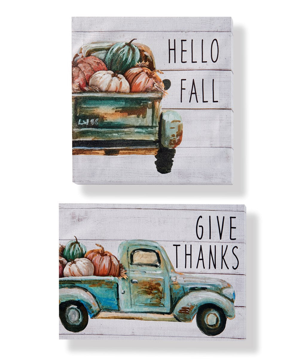 Fall Pick Up Truck Canvas Print