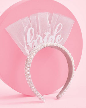 Bridal Pearl Headband Accessory, Bridal Shower Gift, Bach
