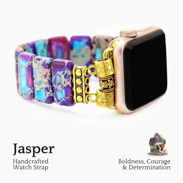 Cape Diablo Majestic Tibetan Jasper Stretch Apple Watch Strap