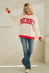 Merry Cream Cloudy Knit Pullover Top