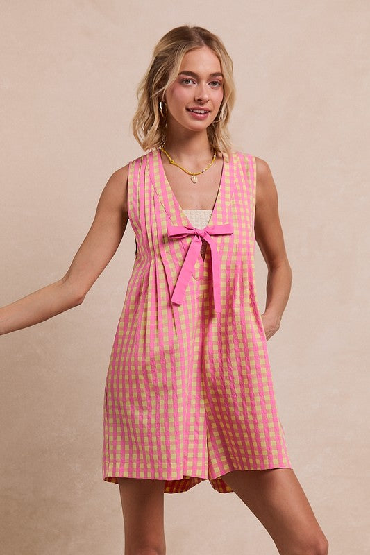 All Checked Out Gingham Romper