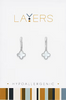 Quatrefoil Huggie Layers Earrings in Silver