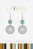 Montana Blue Filigree Detailed Dangle Layers Earrings in Silver