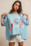 Star Spangled Stitch Patchwork Top