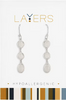 Polished Triple Oval Dangle Layers Earrings in Silver