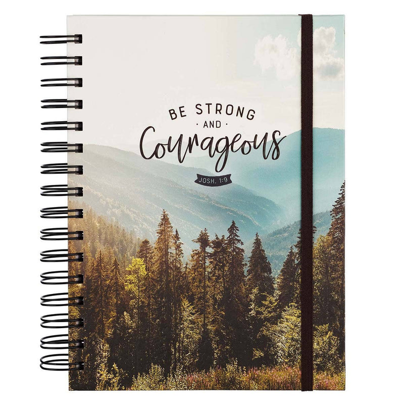 Be Strong and Courageous Large Wirebound Journal
