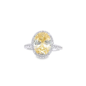 R.S. Covenant Canary Yellow Cubic Zirconia Unconditional Guarantee Ring