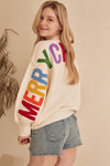 Merry Christmas Color-Pop Sweater
