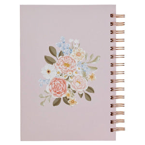 Strength & Dignity Prov. 31:25 Pink Floral Wirebound Journal