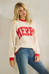 Merry Cream Cloudy Knit Pullover Top