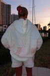 Sunkissed Coconut Quilted Pastel Hoodie