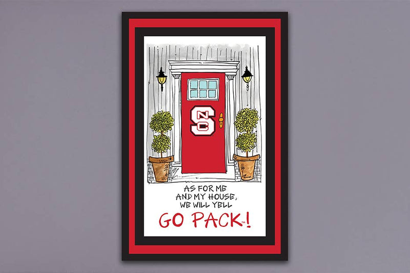 NC State As For Me Garden Flag