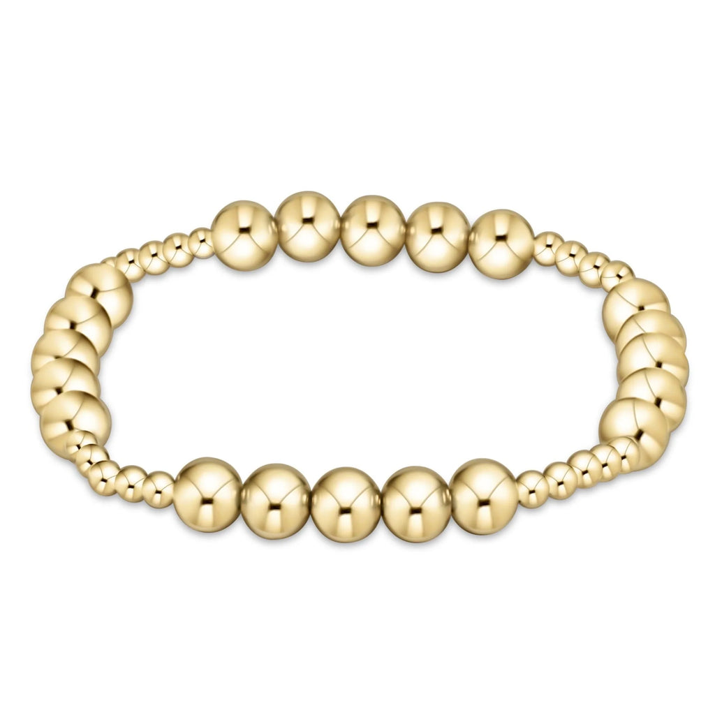 Enewton 3mm Classic 6mm Blissful Pattern Gold Bead Bracelet