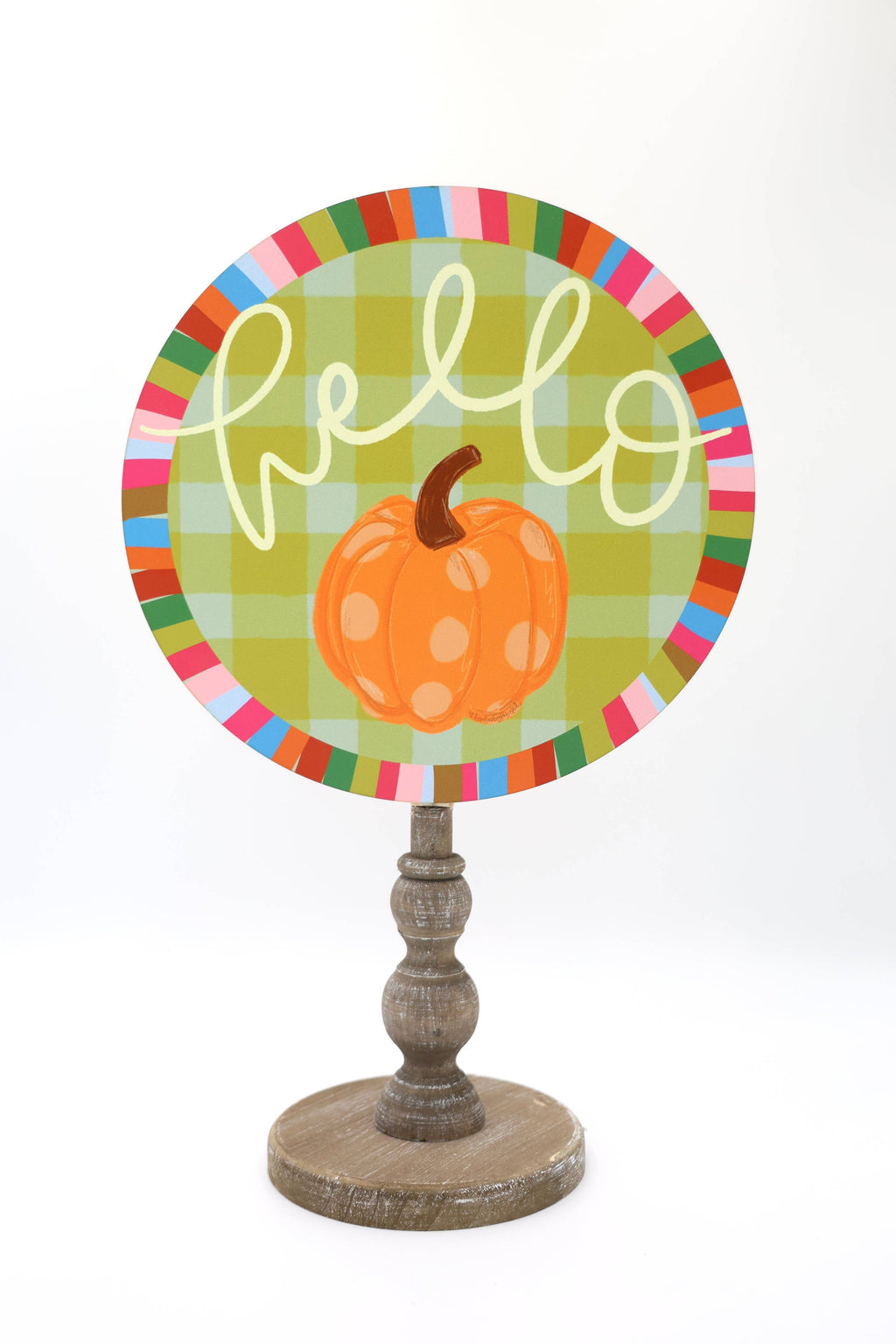 Hello Pumpkin Jewel Tone Doodles By Rebekah 12" Topper