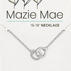 Interlocking Circles Silver Mazie Mae Necklace