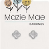 CZ Quatrafoil Silver Stud Mazie Mae Earrings