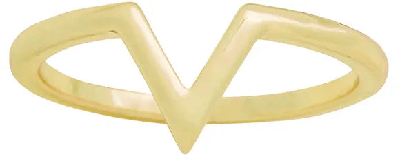 V Gold Layers Ring