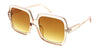 Blue Gem Large Square Gradient Lens Sunglasses