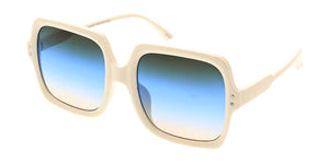 Blue Gem Large Square Gradient Lens Sunglasses