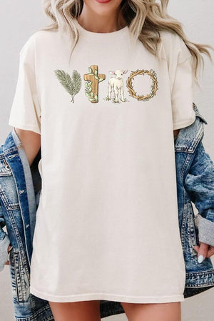 True Easter Natural Graphic Tee