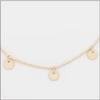 Flat Disc Layers Necklace in Gold