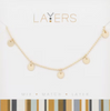 Flat Disc Layers Necklace in Gold