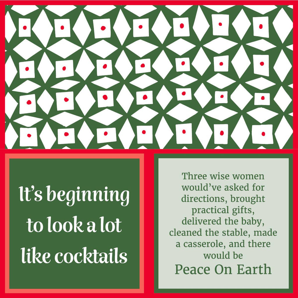 Peace On Earth Holiday Cocktail Napkin