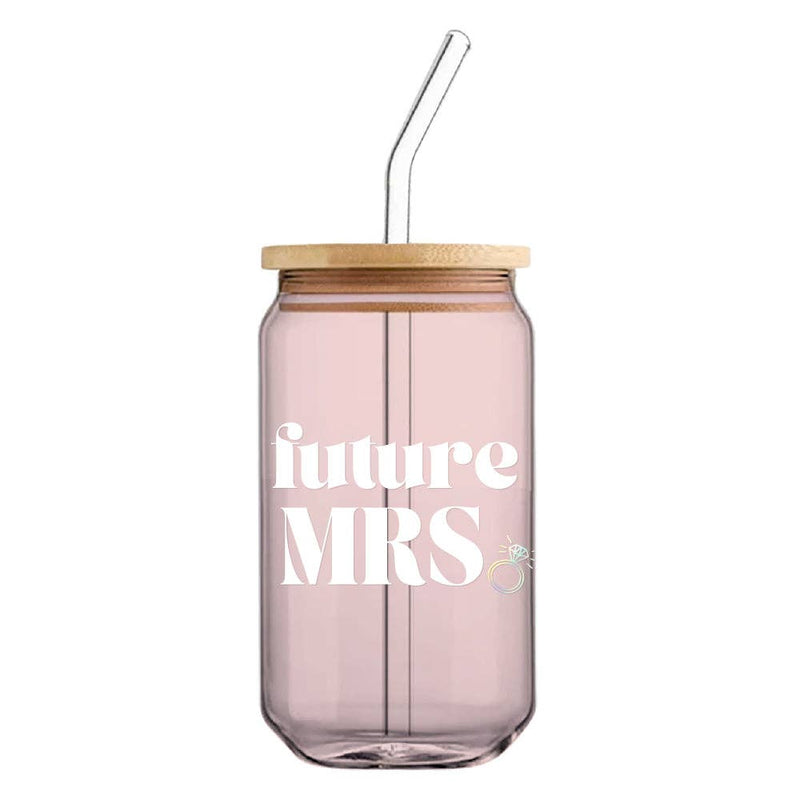 Future Mrs. Can Glass With Lid & Straw