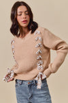 Sweet on Plaid Lace Up Sweater