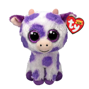 Ty Ethel Purple Spotted Cow Beanie Boo