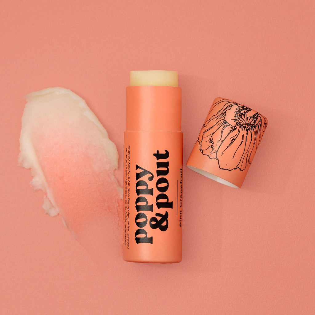 Pink Grapefruit Poppy & Pout Lip Balm