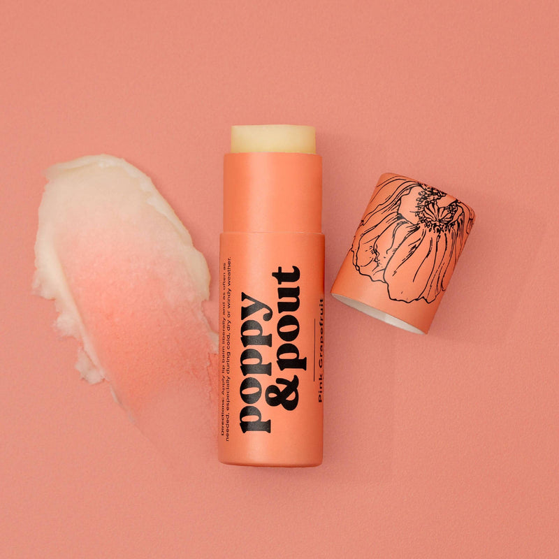 Pink Grapefruit Poppy & Pout Lip Balm