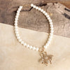 Boho Bee Pearls Statement Necklace