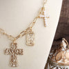 Faith & Heart Multi-Charm Paperclip Chain Necklace