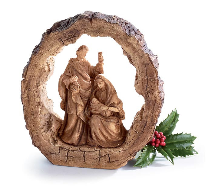 Holy Family Wood Slice Nativity