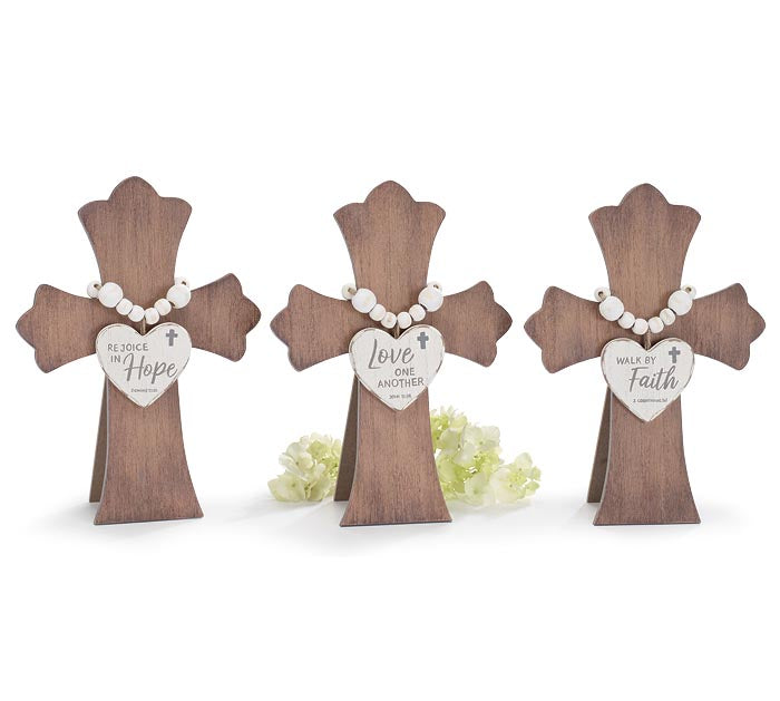 Cross With Heart Shelf Sitter