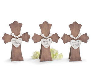 Cross With Heart Shelf Sitter