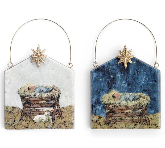 Baby Jesus Mango Wood Ornament