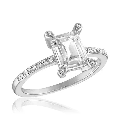 Emerald Cut Forever Stack Ring